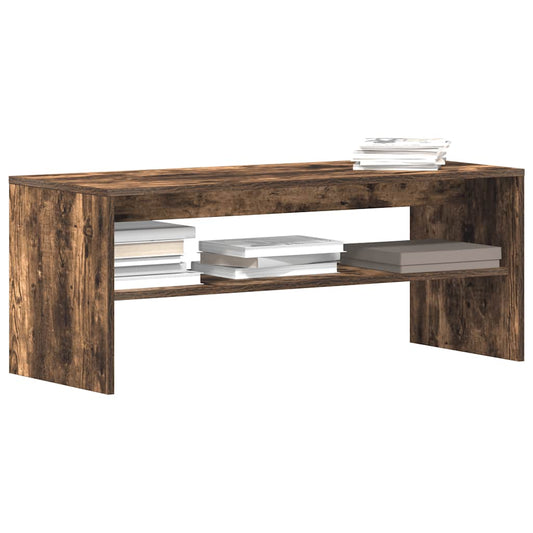 Meuble TV chêne fumé 100x40x40 cm matériau bois