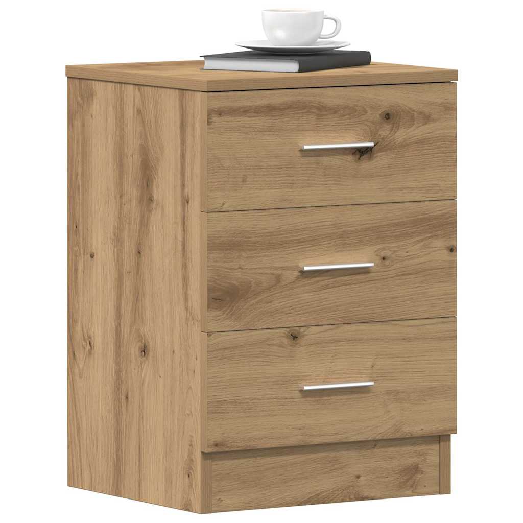 Bedside tables 2 pcs. Artisan oak 38x35x55 cm wood material