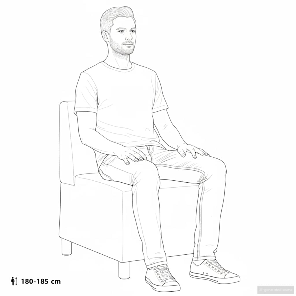 Modulares Sofa ohne Armlehnen Schwarz 55 cm Stoff
