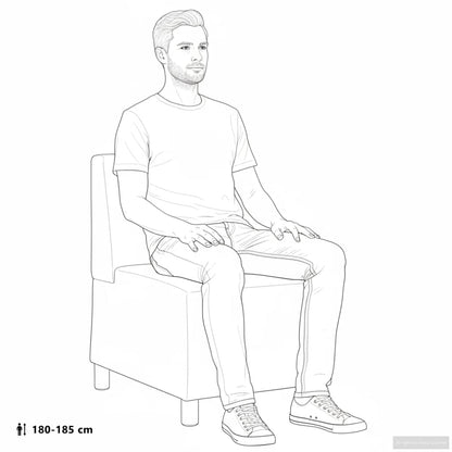 Modulares Sofa ohne Armlehnen Schwarz 55 cm Stoff
