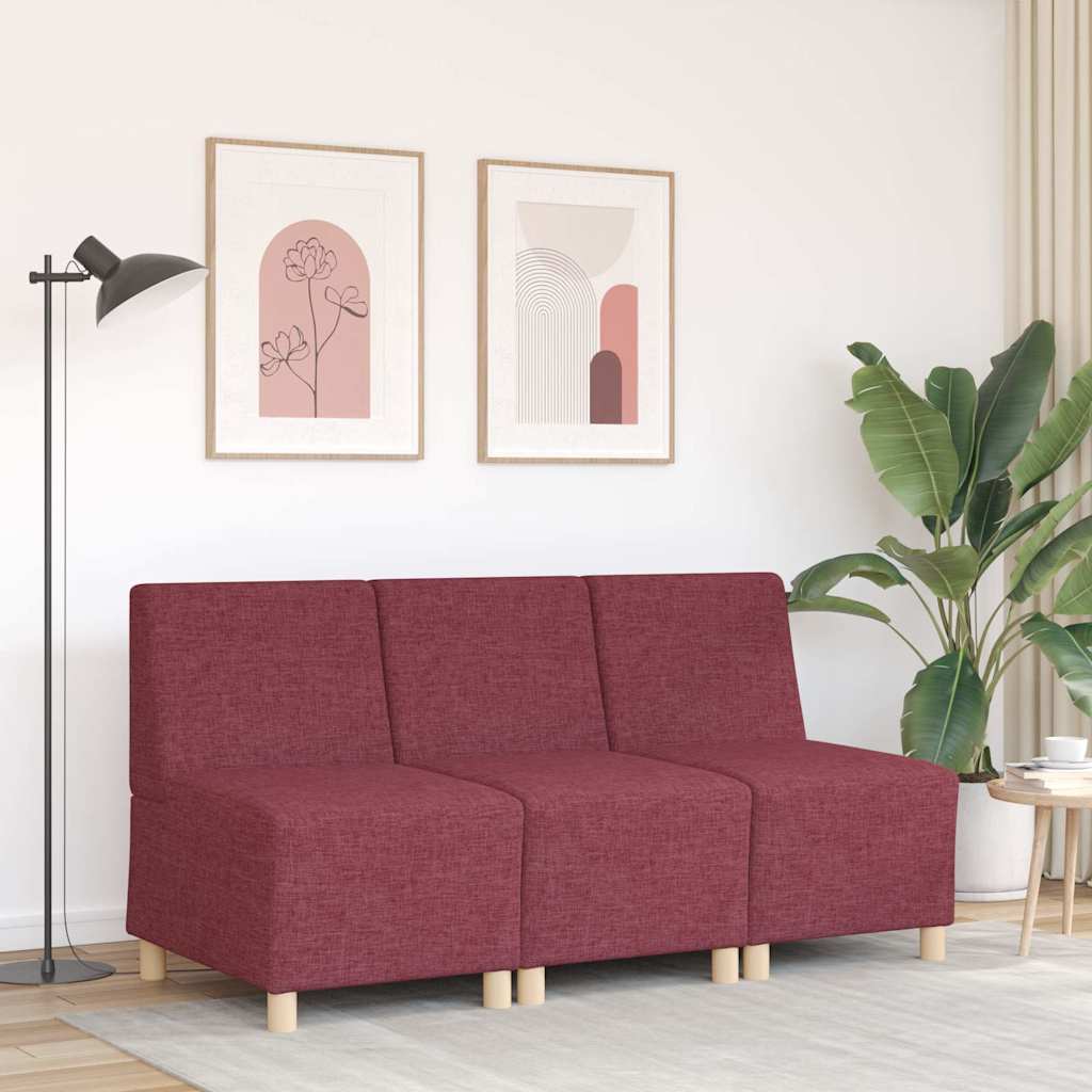 Armchair wine red 55 cm fabric