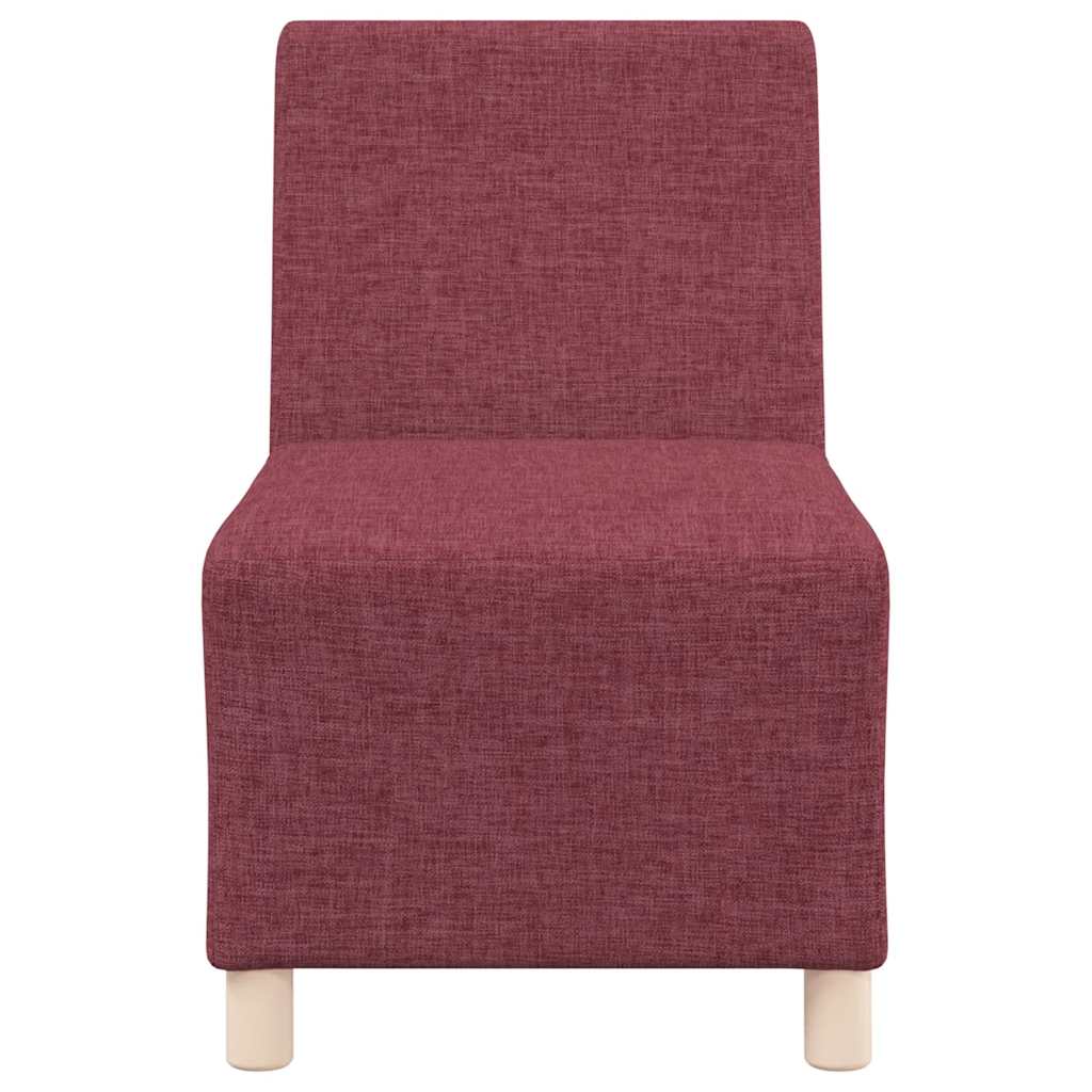 Armchair wine red 55 cm fabric