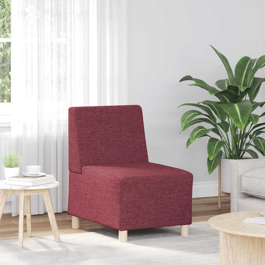 Armchair wine red 55 cm fabric