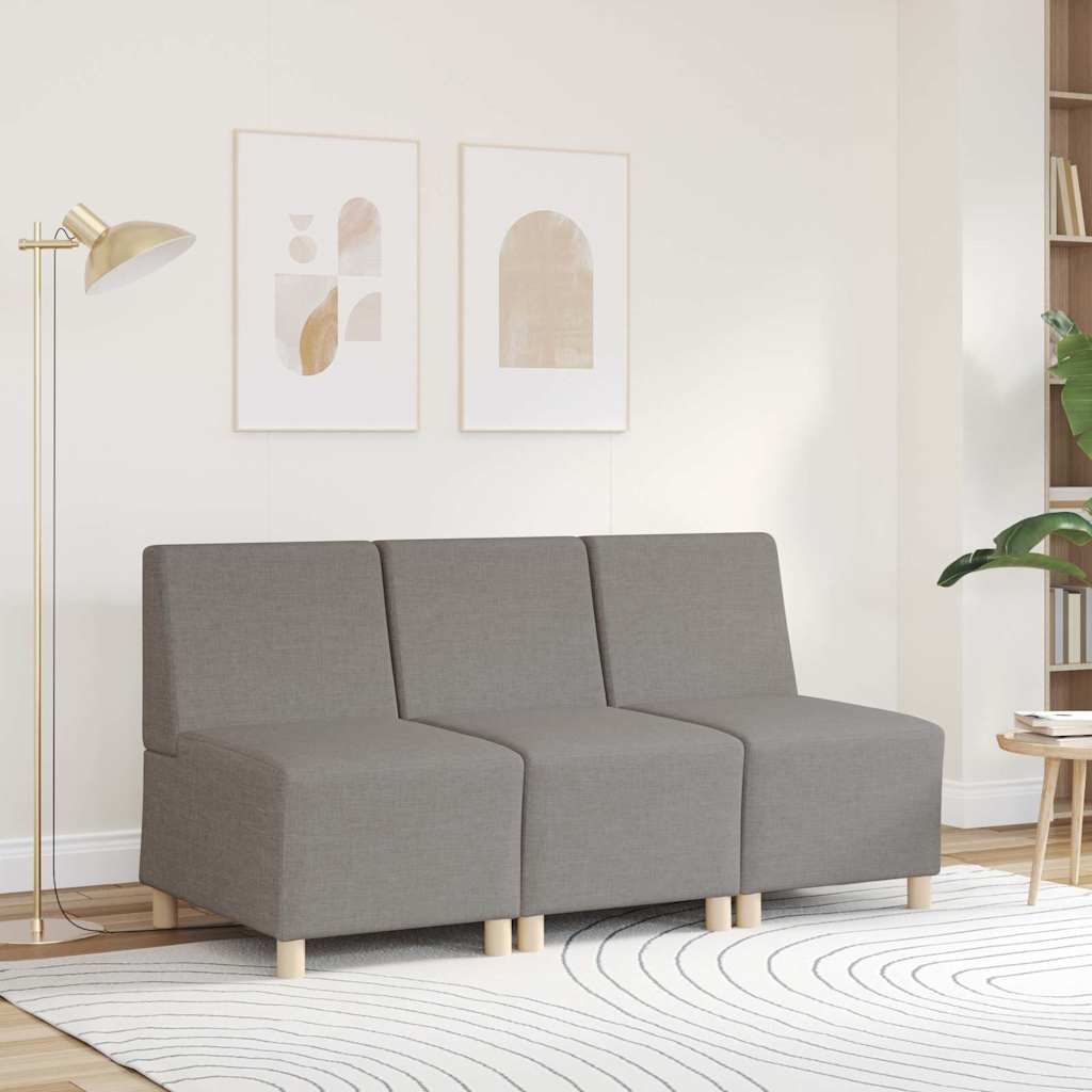 Armchair Taupe 55 cm fabric