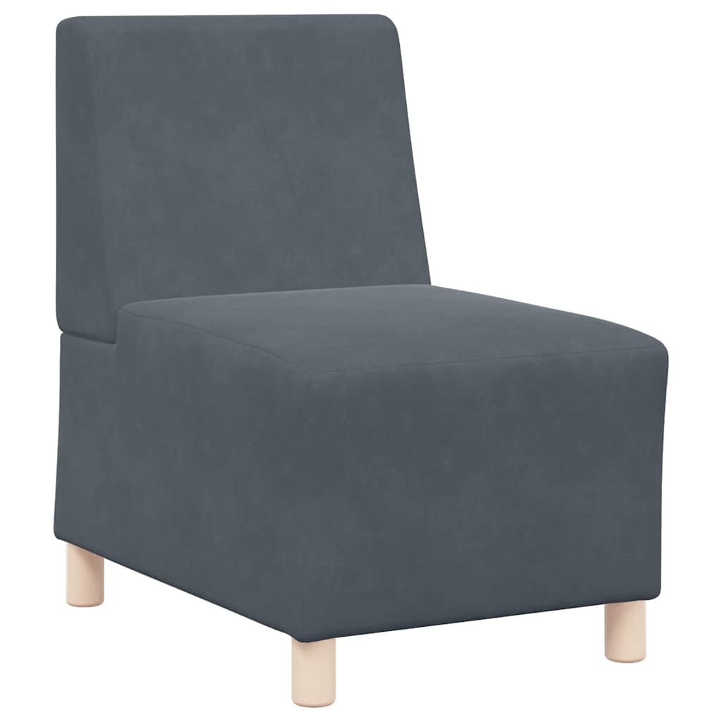 Armchair dark grey 55 cm velvet