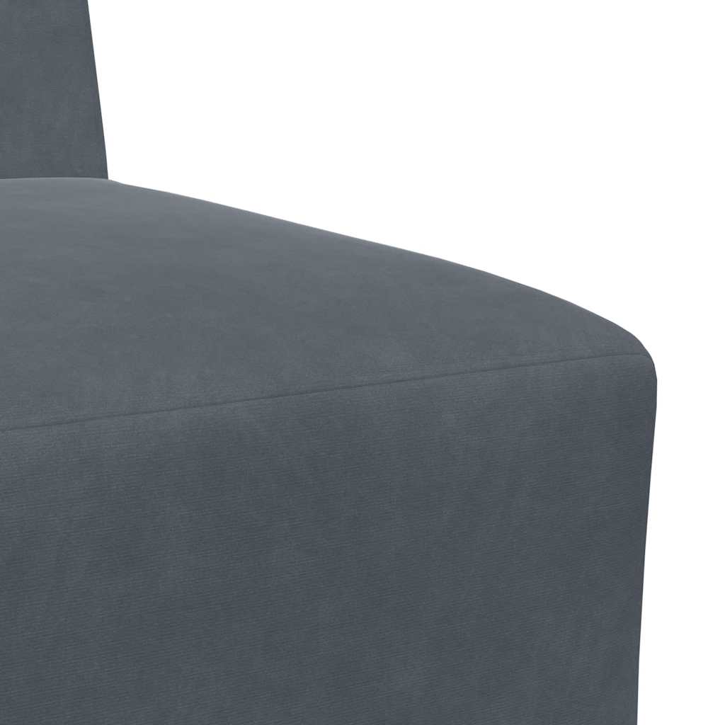 Armchair dark grey 55 cm velvet