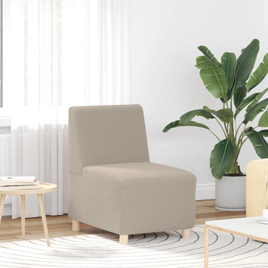 Armchair light grey 55 cm fabric in lambswool look