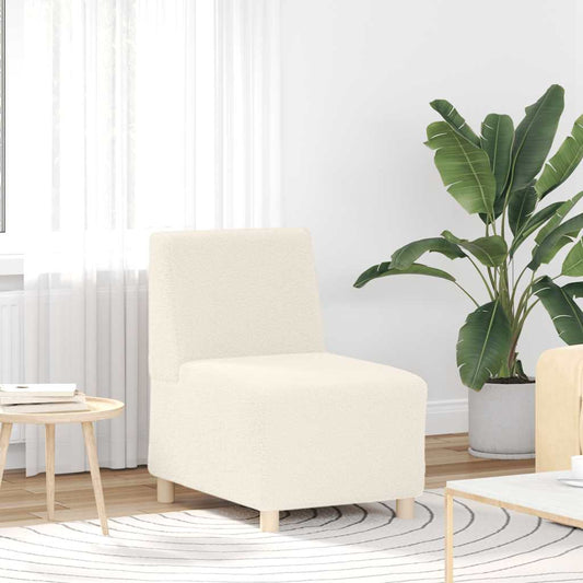 Armchair cream 55 cm fabric in lambswool look