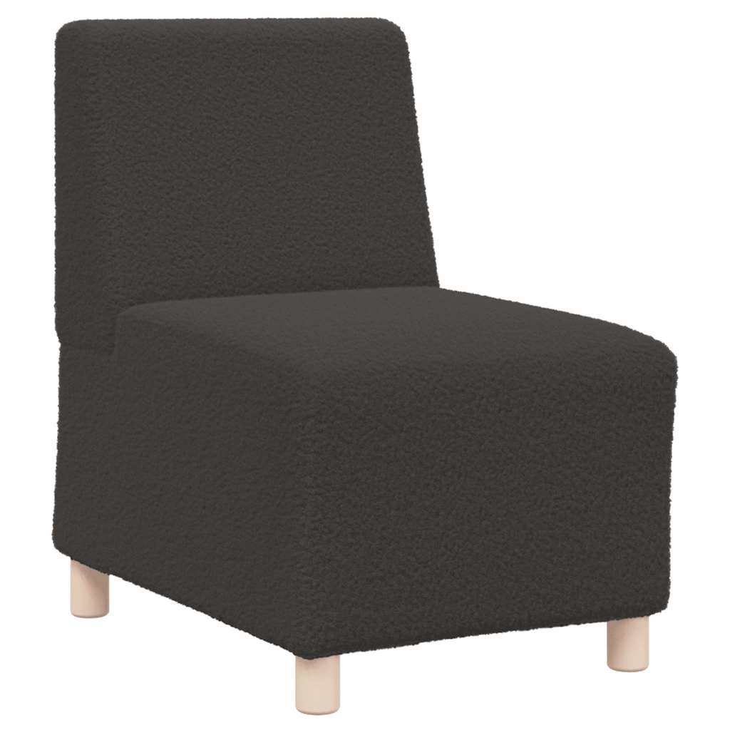 Armchair dark grey 55 cm fabric in lambswool look