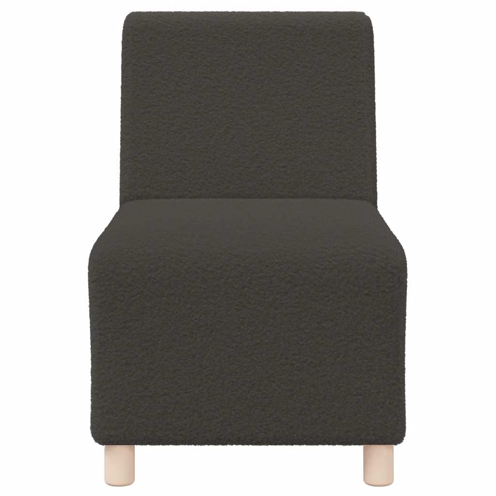 Armchair dark grey 55 cm fabric in lambswool look