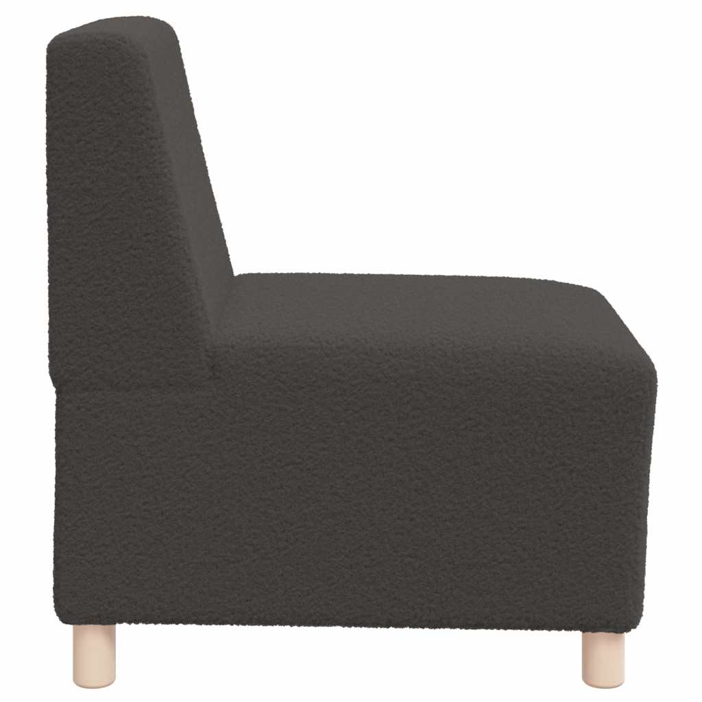 Armchair dark grey 55 cm fabric in lambswool look