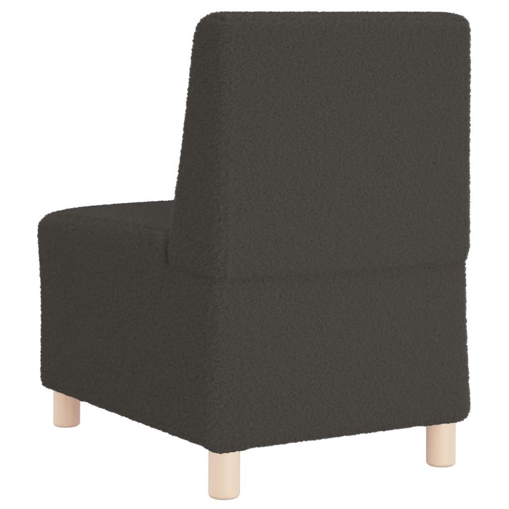 Armchair dark grey 55 cm fabric in lambswool look