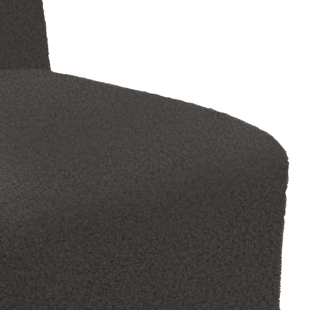 Armchair dark grey 55 cm fabric in lambswool look