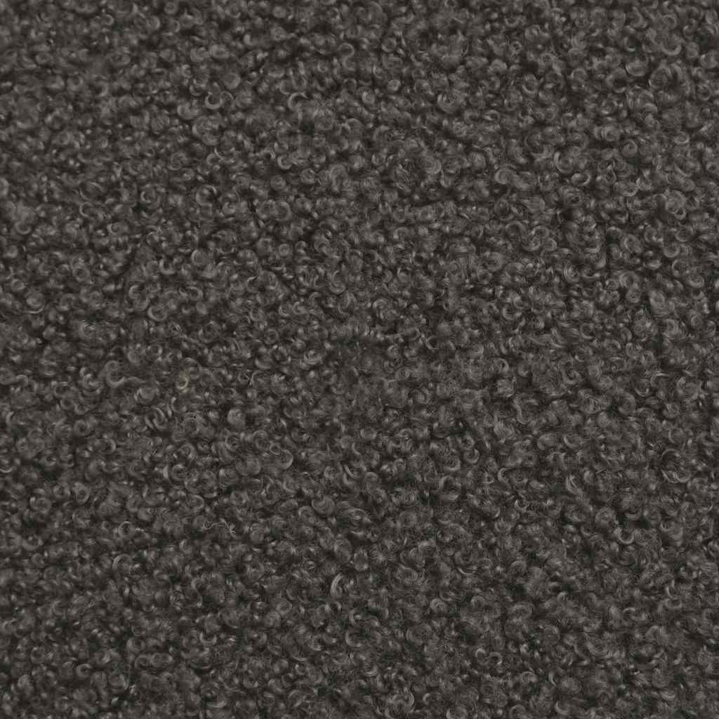 Armchair dark grey 55 cm fabric in lambswool look