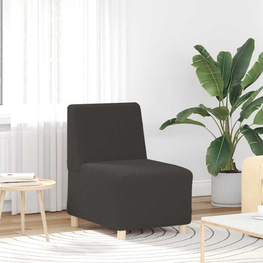 Armchair dark grey 55 cm fabric in lambswool look