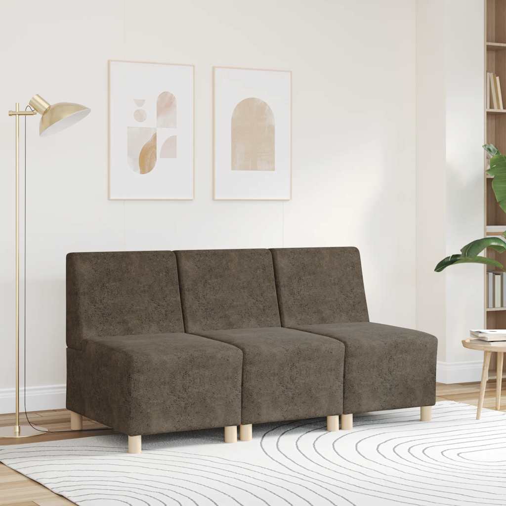 Armchair dark grey 55 cm suede look