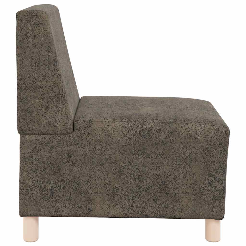 Armchair dark grey 55 cm suede look