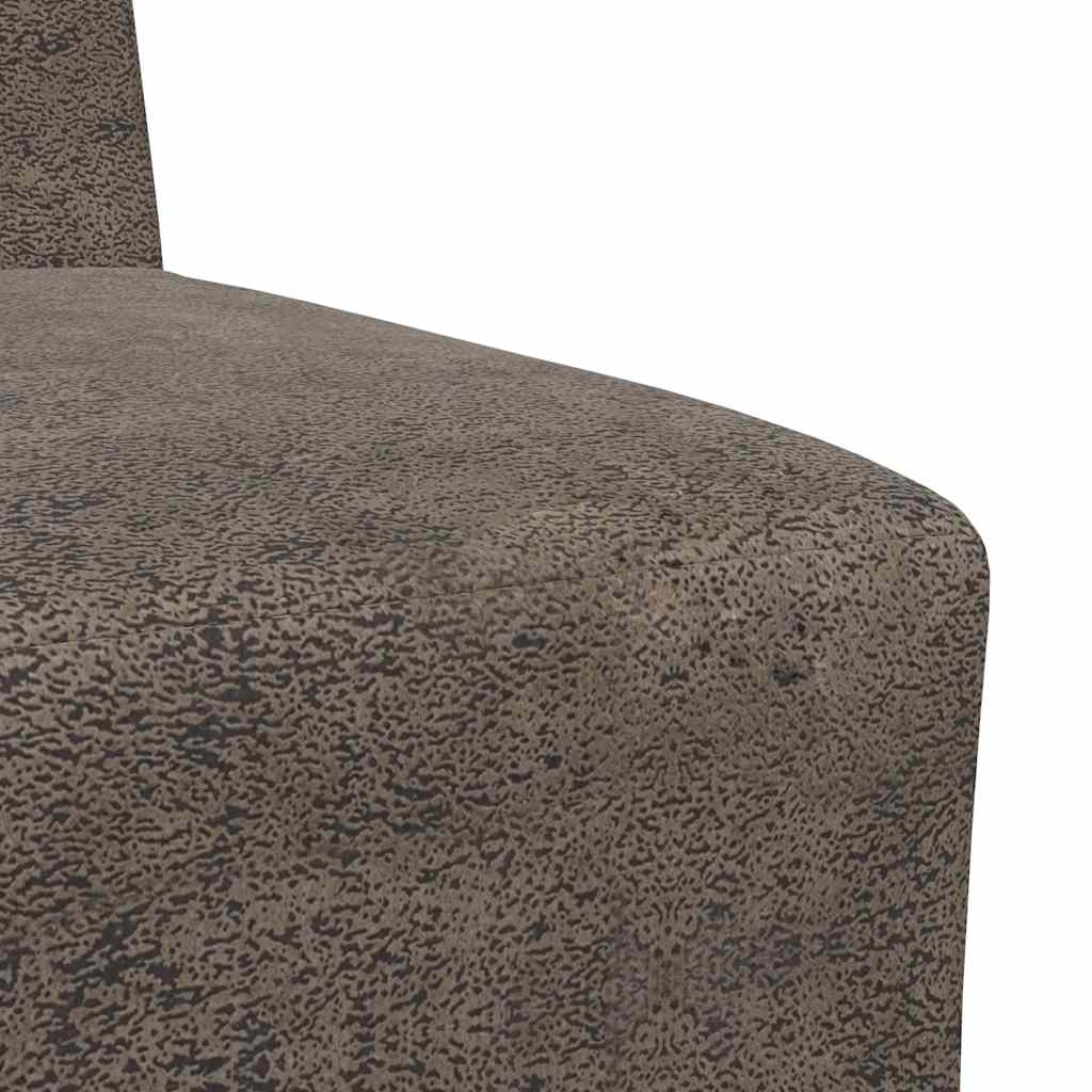 Armchair dark grey 55 cm suede look