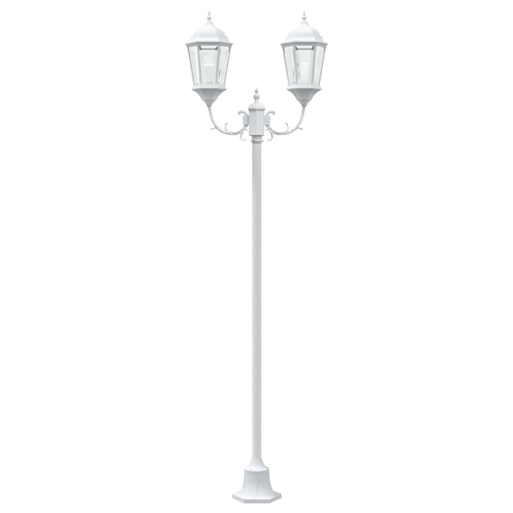 Garten-Licht Weiß 68 x 20 x 235 cm Aluminium und Glas