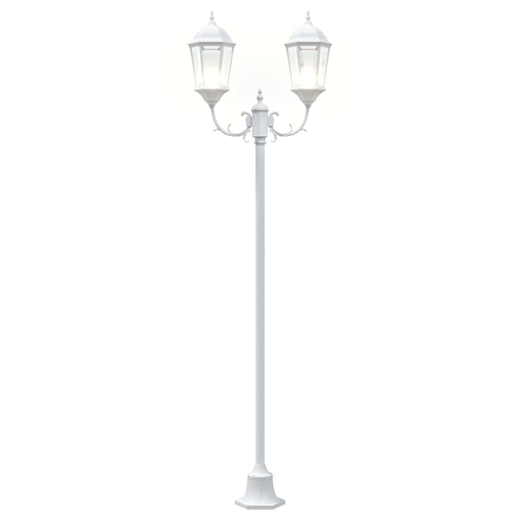 Garten-Licht Weiß 68 x 20 x 235 cm Aluminium und Glas
