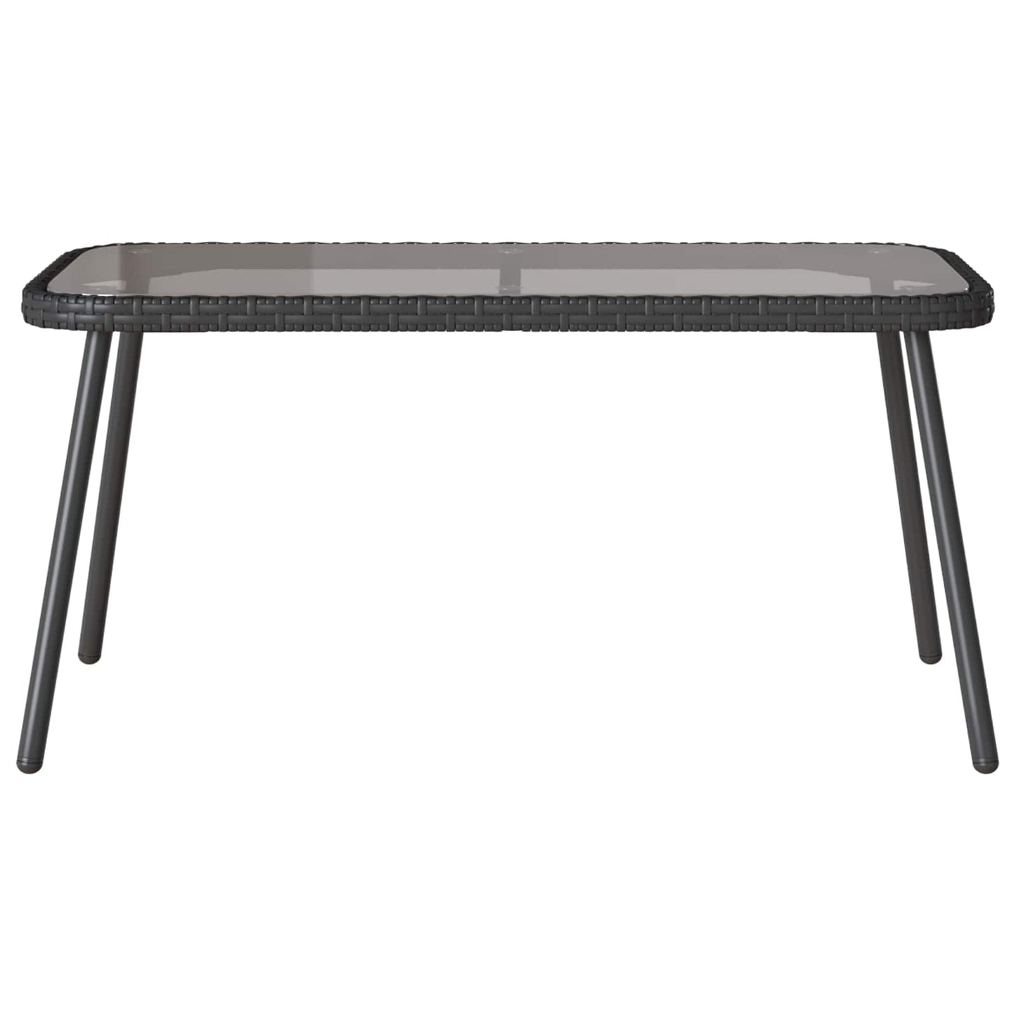 Gartensofa-set 2 stk. Schwarz Poly-Rattan