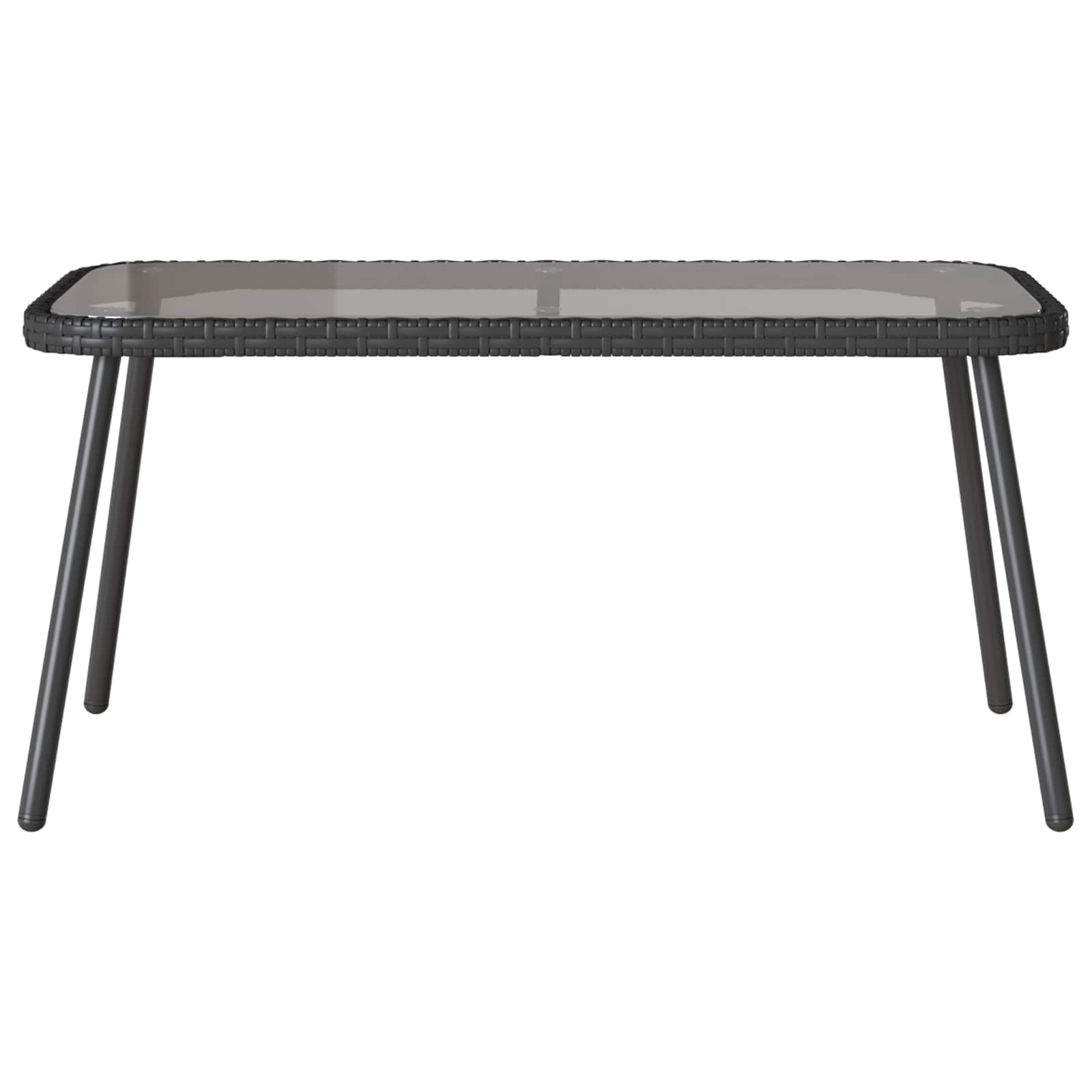 Gartensofa-set 2 stk. Schwarz Poly-Rattan