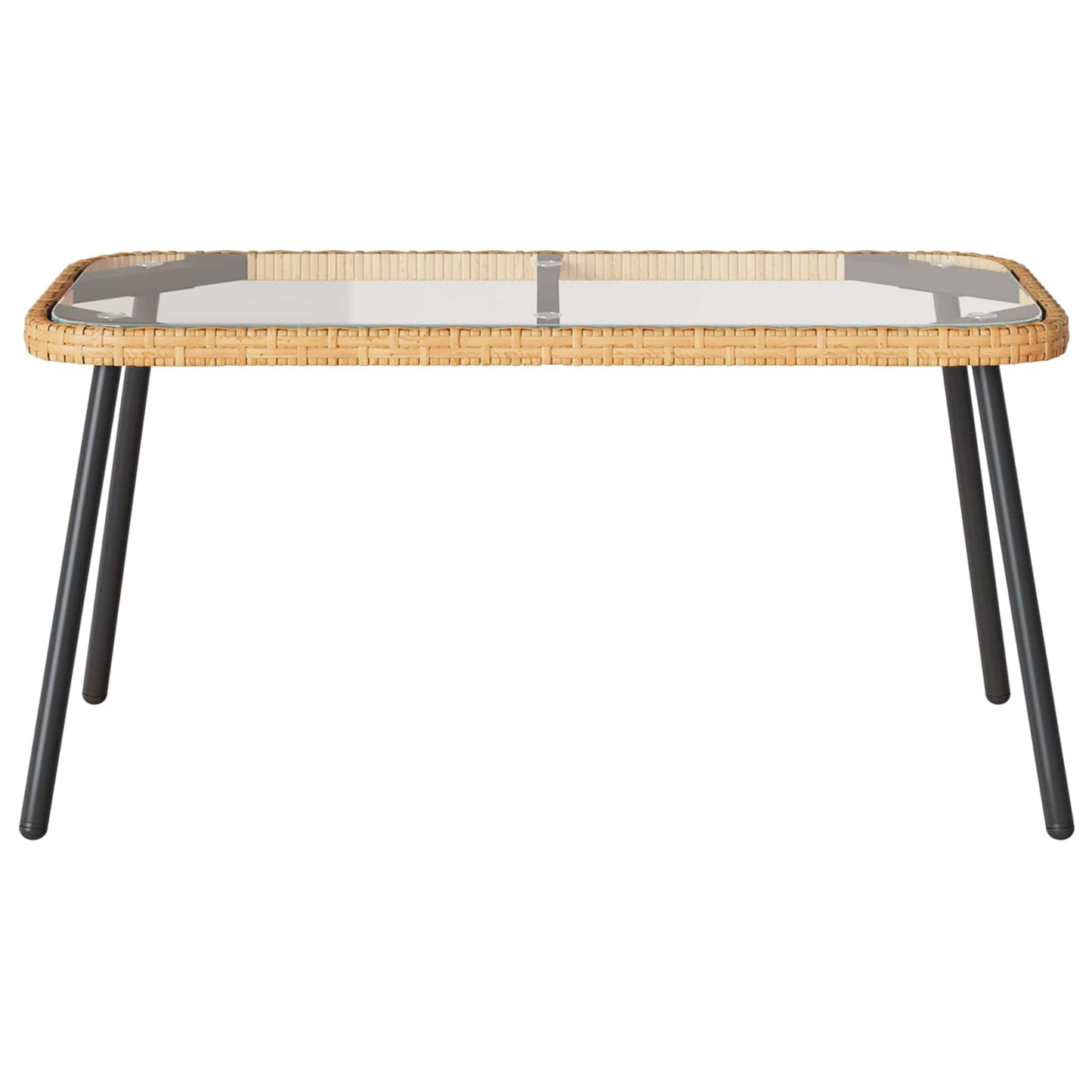 Gartensofa-set 2 stk. Natur Poly-Rattan