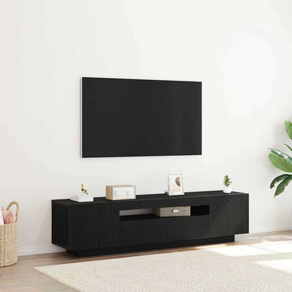 TV-Schränk 160 x 35 x 40 cm Schwarz Holzwerkstoff