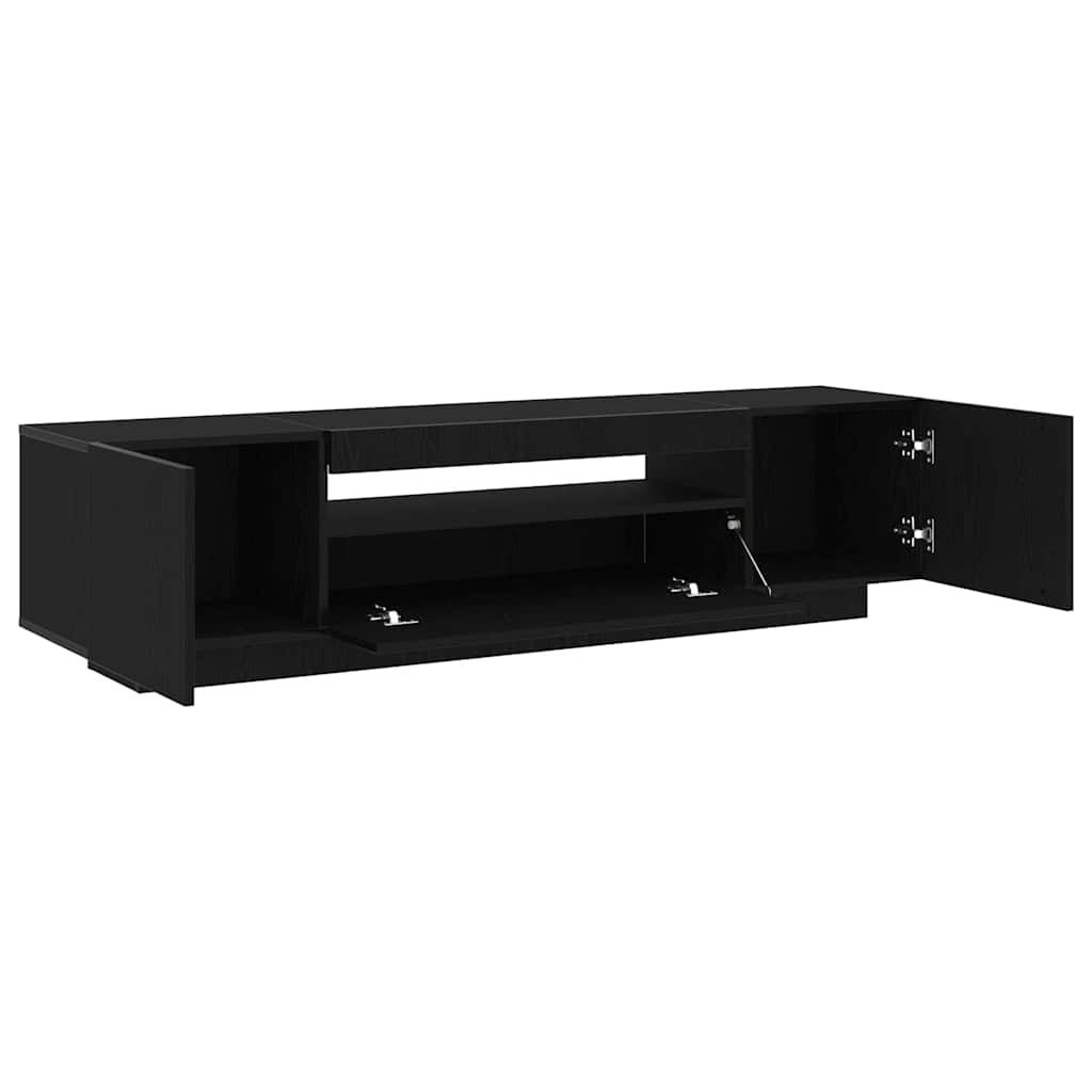 TV-Schränk 160 x 35 x 40 cm Schwarz Holzwerkstoff