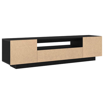 TV-Schränk 160 x 35 x 40 cm Schwarz Holzwerkstoff