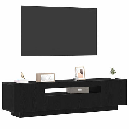 TV-Schränk 160 x 35 x 40 cm Schwarz Holzwerkstoff