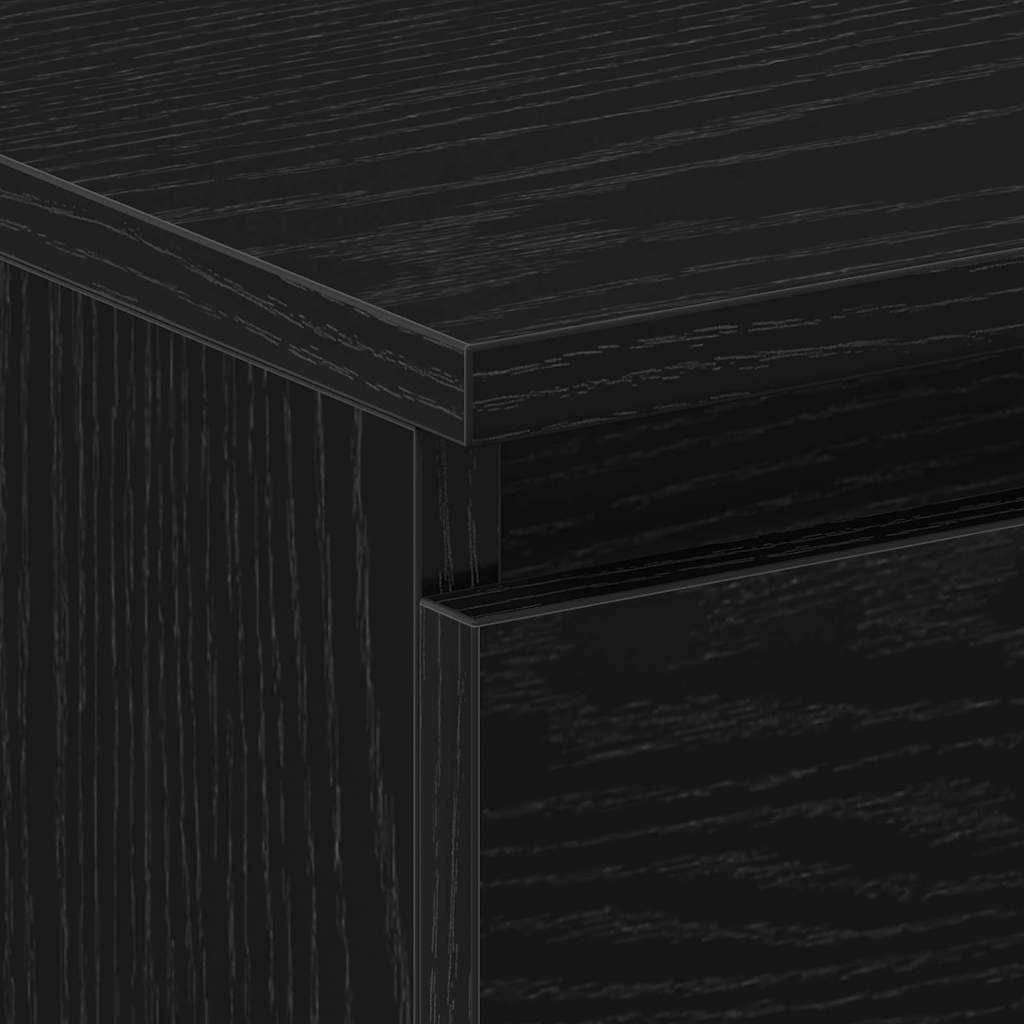 Nachttisch Schwarz Eichen-Optik 30 x 30 x 40 cm Holzwerkstoff