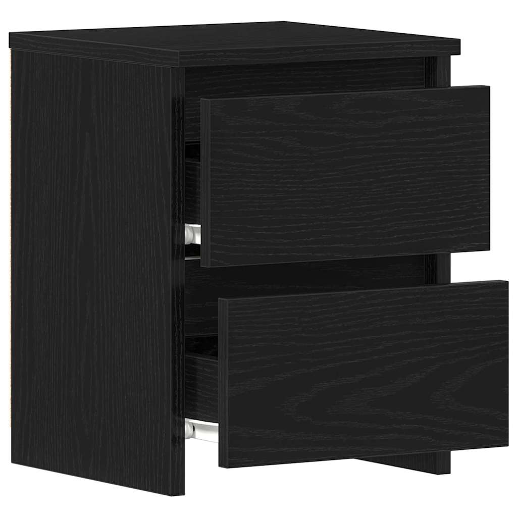 Nachttisch 2 pcs Schwarze Eiche 30 x 30 x 40 cm Holzwerkstoff