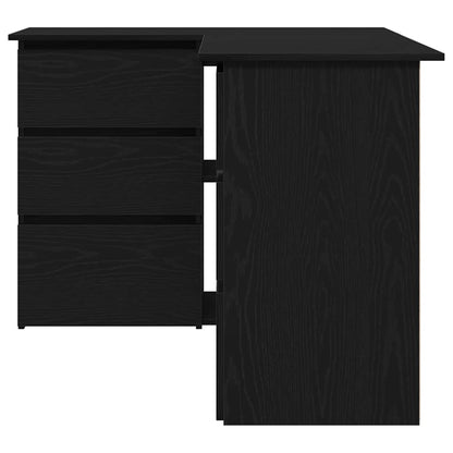 Schreibtisch Schwarz Eichen-Optik Holzwerkstoff