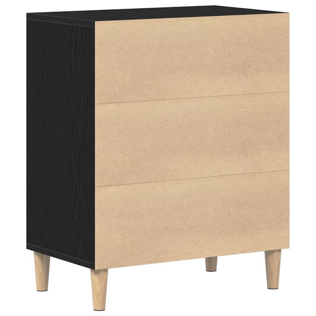 Sideboard Schwarz Eichen-Optik 57 x 35 x 70 cm Holzwerkstoff