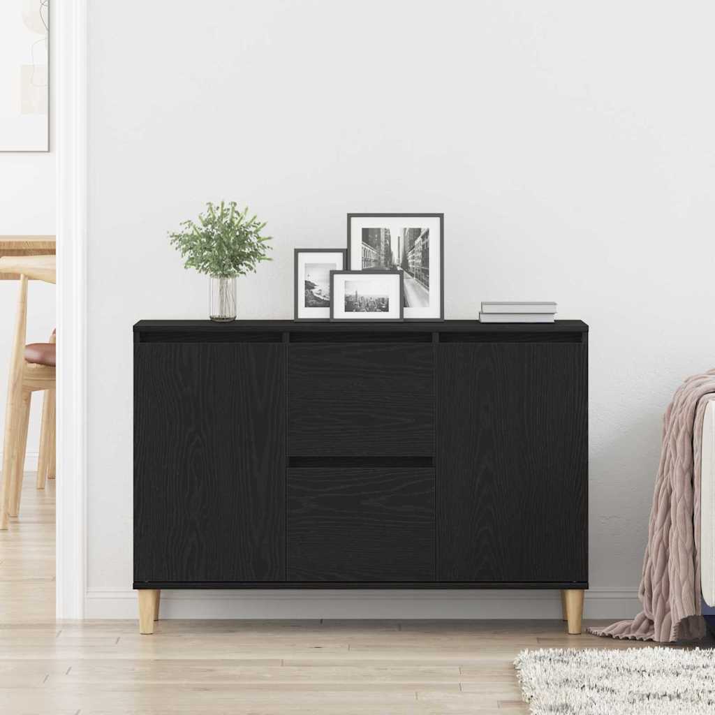 Sideboard Schwarz 102 x 35 x 60 cm Holzwerkstoff