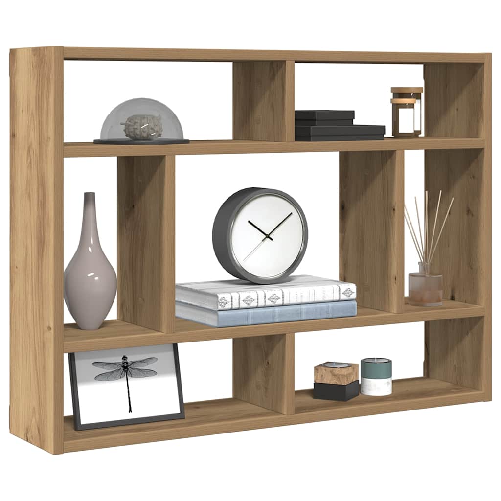 Wall shelf Artisan oak 75x16x55 cm wood material