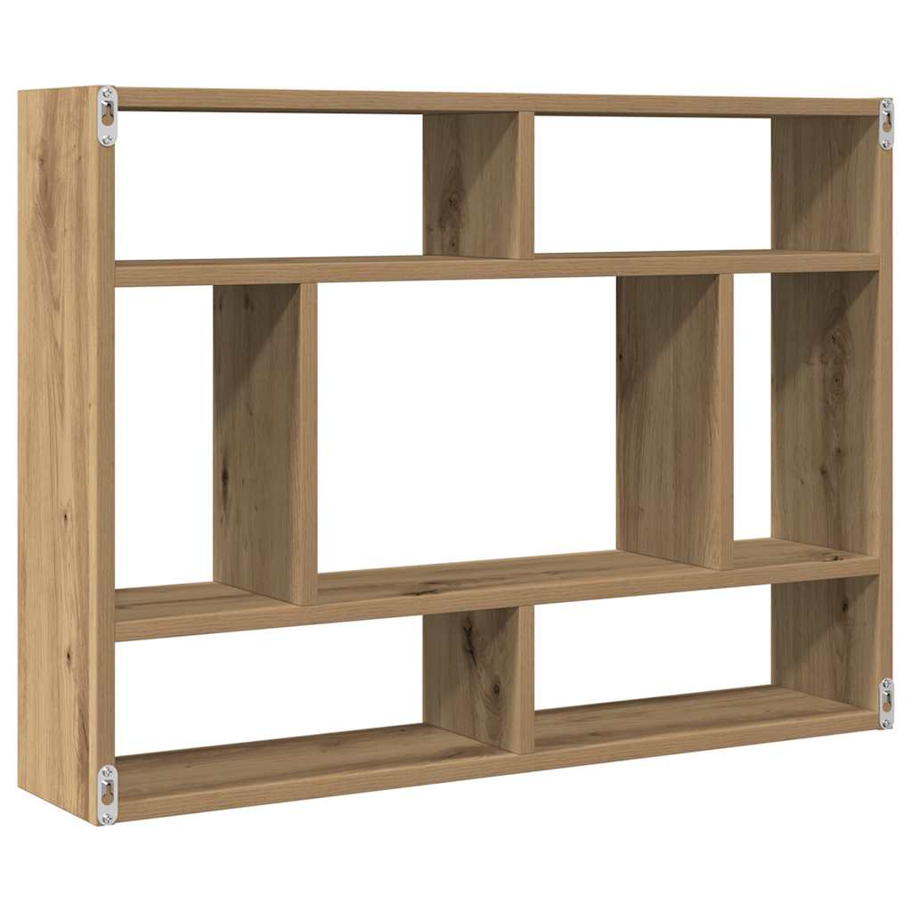 Wall shelf Artisan oak 75x16x55 cm wood material