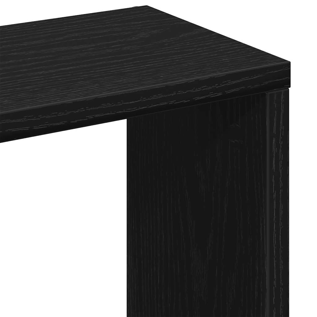 Wandregal Schwarze Eiche 36 x 16 x 90 cm Holzwerkstoff