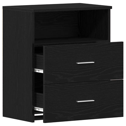 Nachttisch Schwarz Eichen-Optik 50 x 32 x 60 cm Holzwerkstoff