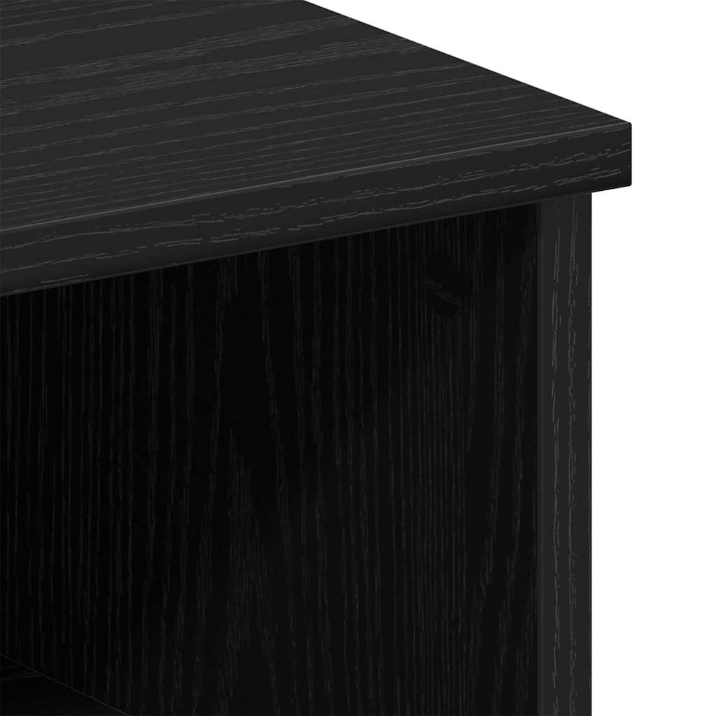 Nachttisch 2 Stk. Schwarz Eichen-Optik 50 x 32 x 60 cm