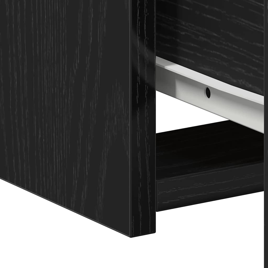 Nachttisch 2 Stk. Schwarz Eichen-Optik 50 x 32 x 60 cm