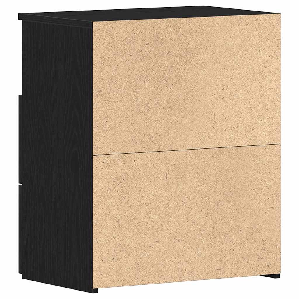 Nachttisch 2 Stk. Schwarz Eichen-Optik 50 x 32 x 60 cm