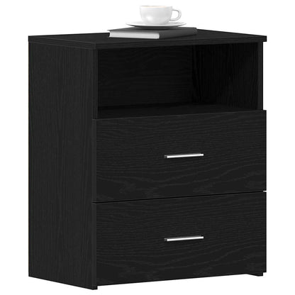 Nachttisch 2 Stk. Schwarz Eichen-Optik 50 x 32 x 60 cm