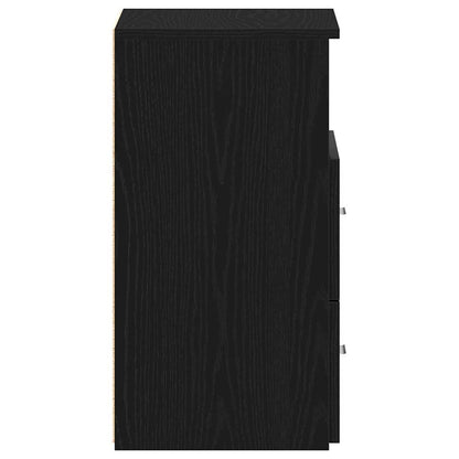 Nachttisch 2 Stk. Schwarz Eichen-Optik 50 x 32 x 60 cm