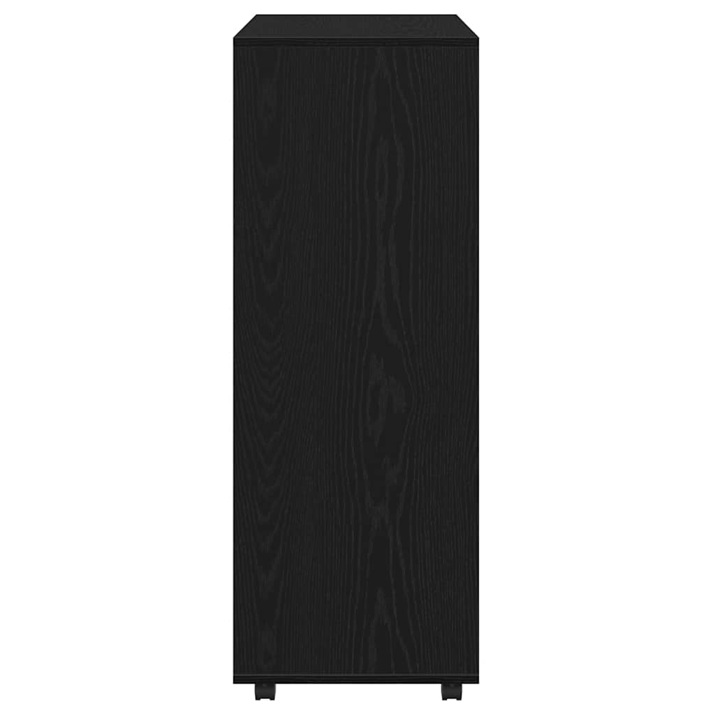 Kleiderschrank Schwarz Eichen-Optik 80x40x110 cm Holzwerkstoff