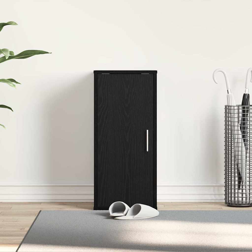Schuhschrank Schwarz Eichen-Optik 32x35x70 cm Holzwerkstoff
