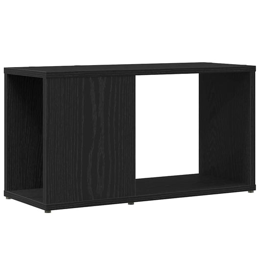Meuble TV aspect chêne noir 60x24x32 cm matériau à base de bois