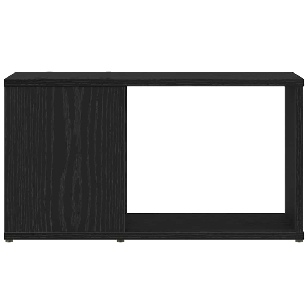 Meuble TV aspect chêne noir 60x24x32 cm matériau à base de bois