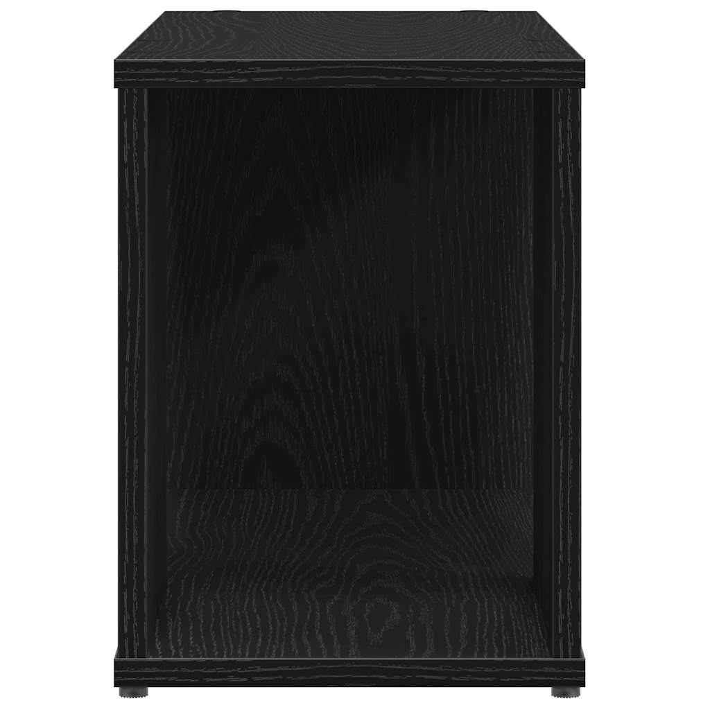 Meuble TV aspect chêne noir 60x24x32 cm matériau à base de bois